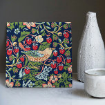 William Morris Strawberry Thief Tile<br><div class="desc">William Morris Strawberry Thief Pattern Design. Add your label text! William Morris was an English textile designer, artist, writer, and socialist associated with the Pre-Raphaelite Brotherhood and British Arts and Crafts Movement. He founded a design firm in partnership with the artist Edward Burne-Jones, and the poet and artist Dante Gabriel...</div>