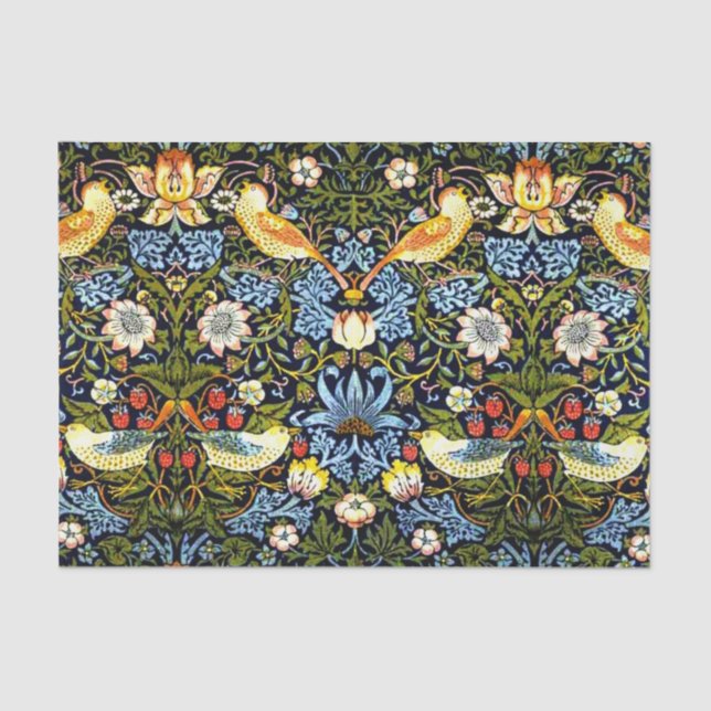 William Morris, Strawberry Thief Tissue Paper (Front)