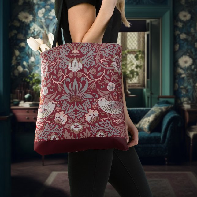 ,William Morris Strawberry Thief Two Tone Tote Bag (Creator Uploaded)