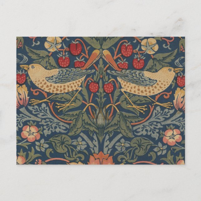 William Morris Strawberry Thieves Birds Postcard (Front)