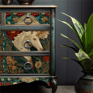 William Morris Style Art Nouveau Unicorn Tissue Paper