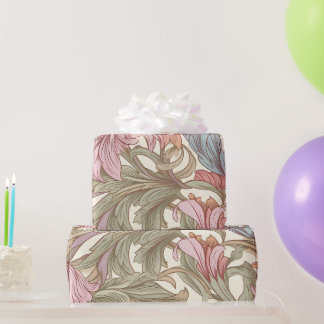 William Morris Style Botanical Floral Pattern Wrapping Paper
