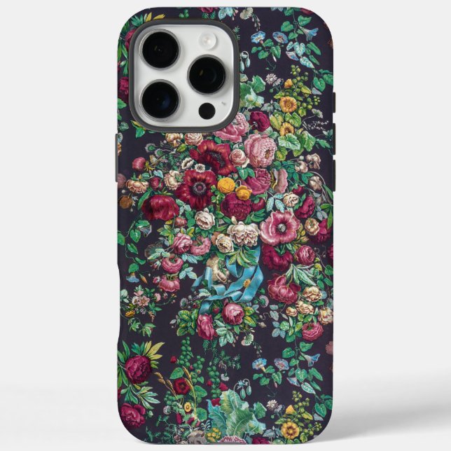 William Morris Style Classy Rustic English Calico Case-Mate iPhone Case (Back)