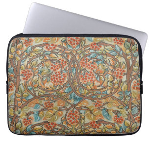 William Morris Style Cottagecore Squirrel Floral Laptop Sleeve