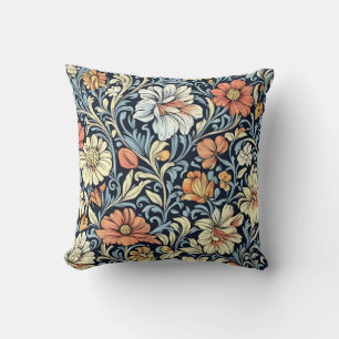 William Morris style floral acanthus pattern Cushion