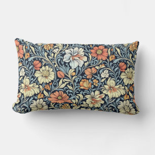 William Morris style floral acanthus pattern Lumbar Cushion