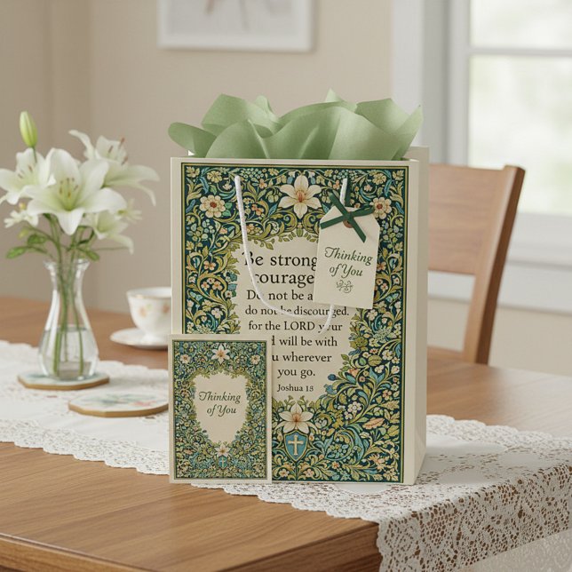 William Morris style floral and scripture Medium Gift Bag (Creator Uploaded)