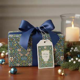 William Morris style floral Thinking of You Gift Tags