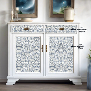 William Morris Sunflower Blue and White Decoupage Tissue Paper