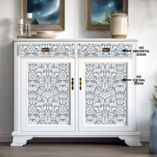 William Morris Sunflower Blue and White Decoupage Tissue Paper