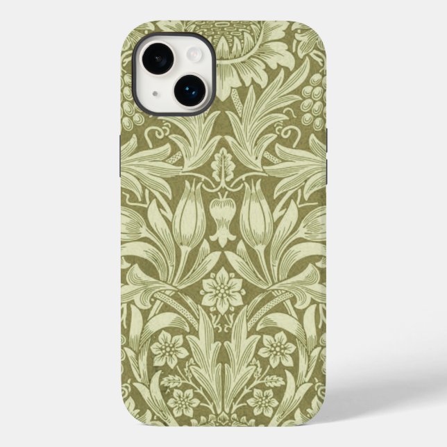 William Morris Sunflower Green Flower  Case-Mate iPhone Case (Back)