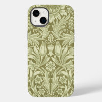 William Morris Sunflower Vintage Olive Damask