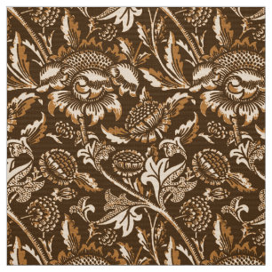 William Morris Sunflowers, Chocolate Brown Fabric