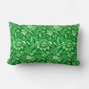 William Morris Sunflowers, Emerald Green Lumbar Cushion