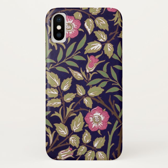 William Morris Sweet Briar Floral Art Nouveau Case-Mate iPhone Case (Back)