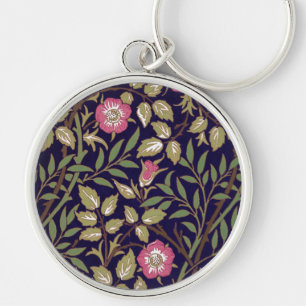 William Morris Sweet Briar Floral Art Nouveau Key Ring