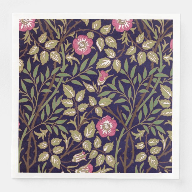 William Morris Sweet Briar Floral Art Nouveau Napkin (Front)