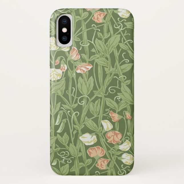 William Morris Sweet Pea Floral Design Case-Mate iPhone Case (Back)