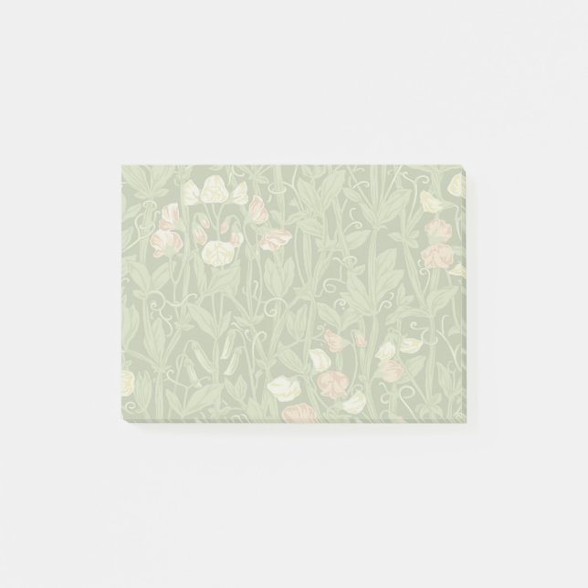 William Morris Sweet Pea Floral Design Post-it Notes (Front)