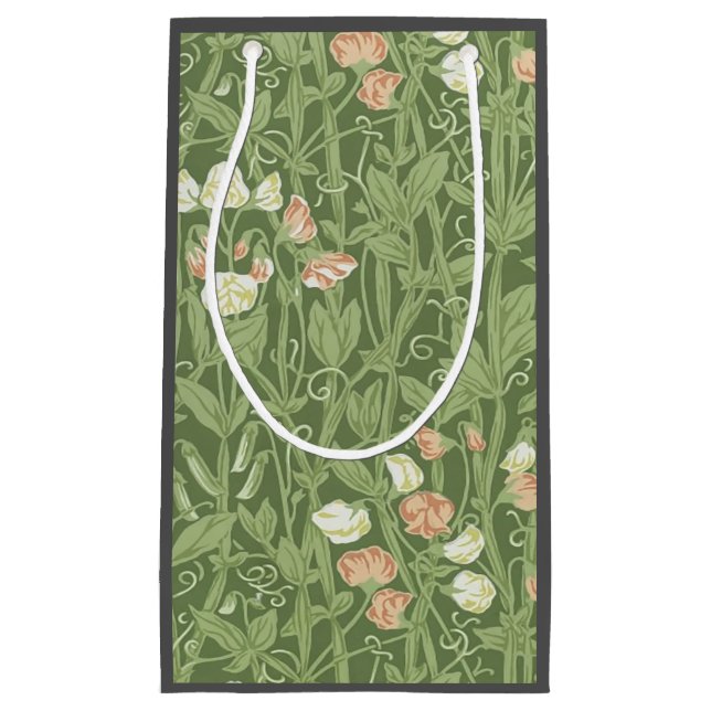 William Morris Sweet Pea Floral Design Small Gift Bag (Front)