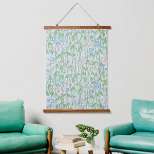 William Morris Sweet Pea Floral Pattern Classic Hanging Tapestry