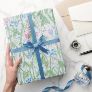 William Morris Sweet Pea Floral Pattern Classic Wrapping Paper