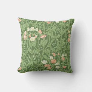 William Morris Sweet Pea Pattern Vintage Botanical Cushion