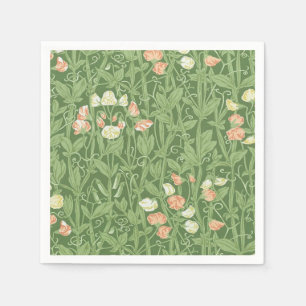 William Morris Sweet Pea Pattern Vintage Botanical Napkin