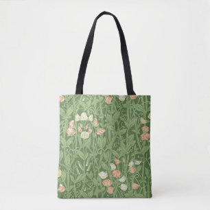 William Morris Sweet Pea Pattern Vintage Botanical Tote Bag