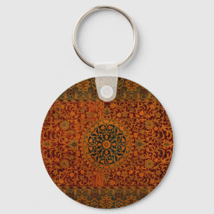 william morris tapestry carpet rug artwork key ring