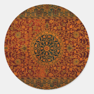 William Morris Tapestry Carpet Rug Classic Round Sticker