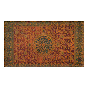 William Morris Tapestry Carpet Rug Name Tag