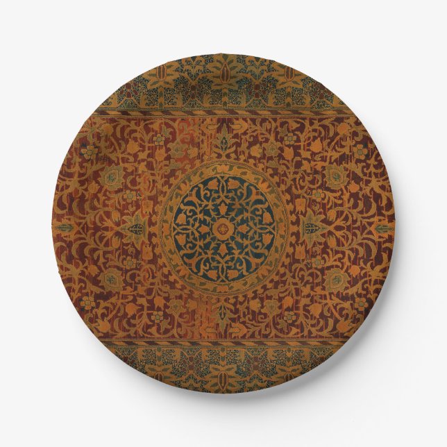 William Morris Tapestry Carpet Rug Paper Plate (Front)