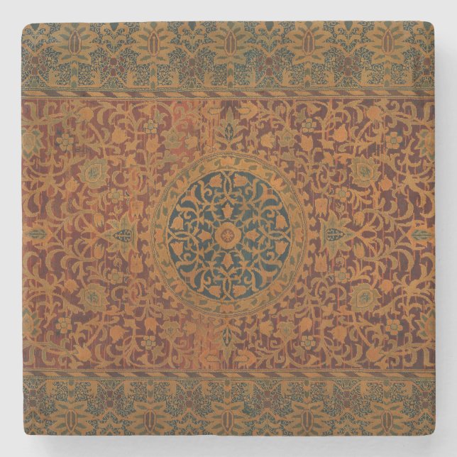 William Morris Tapestry Carpet Rug Stone Coaster (Front)