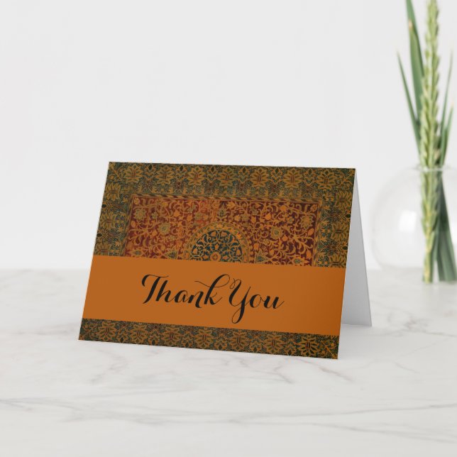William Morris Tapestry Carpet Rug Thank You Card (Front)