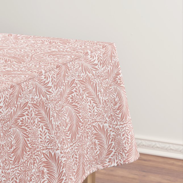 William Morris Terracotta Larkspur Pattern Tablecloth (In Situ)