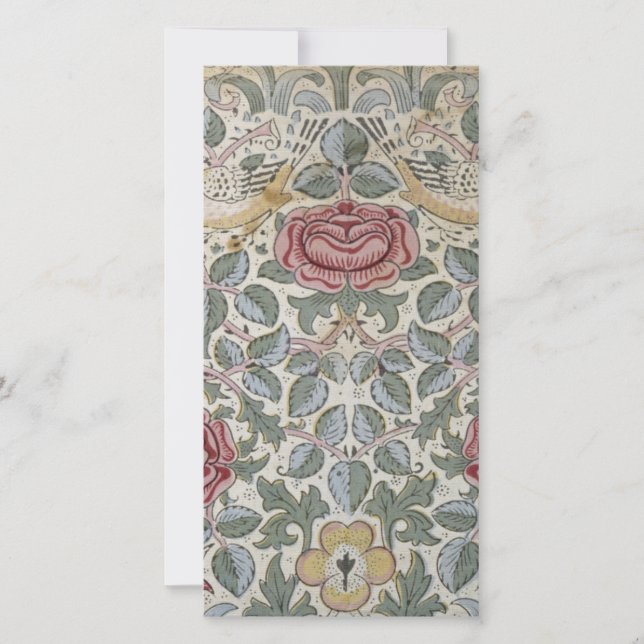 William Morris - The Rose Pattern Holiday Card (Front)