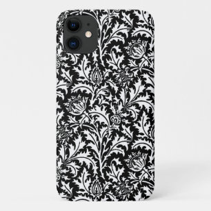 William Morris Thistle Damask, Black and White   Case-Mate iPhone Case