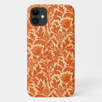 William Morris Thistle Damask, Mandarin Orange