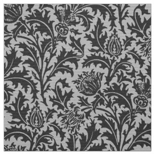 William Morris Thistle Damask, Silver Grey / Grey Fabric