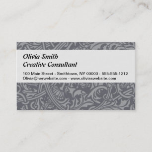 William Morris Thistle Floral Wallpaper Flower Art Business Card