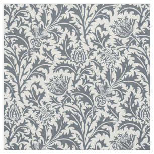 William Morris Thistle Pattern Slate Custom Colour Fabric