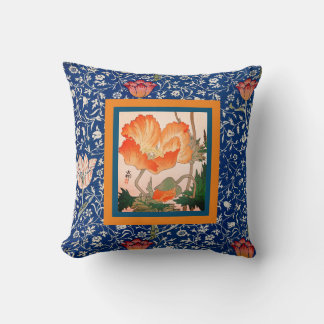 William Morris THROW PILLOW WITH TULIP AND POPPY