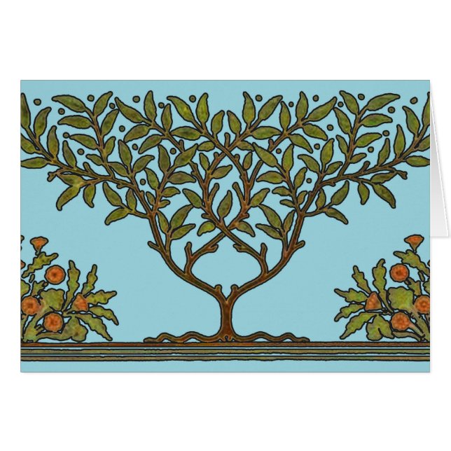 William Morris Tree Frieze Floral Wallpaper (Front Horizontal)
