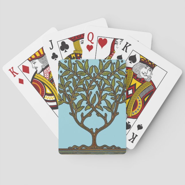 William Morris Tree Frieze Floral Wallpaper Playing Cards (Back)