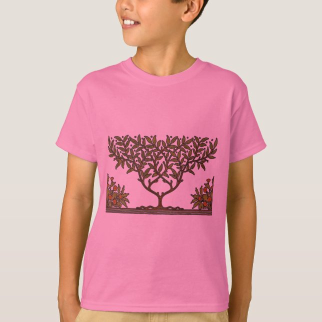William Morris Tree Frieze Floral Wallpaper T-Shirt (Front)