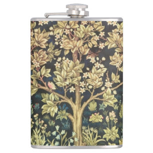 William Morris Tree Of Life Hip Flask
