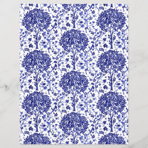 William Morris Tree of Life Pattern, Cobalt Blue