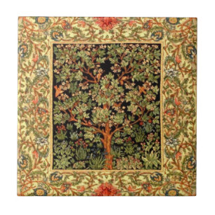 William Morris - Tree Of Life Pattern Tile