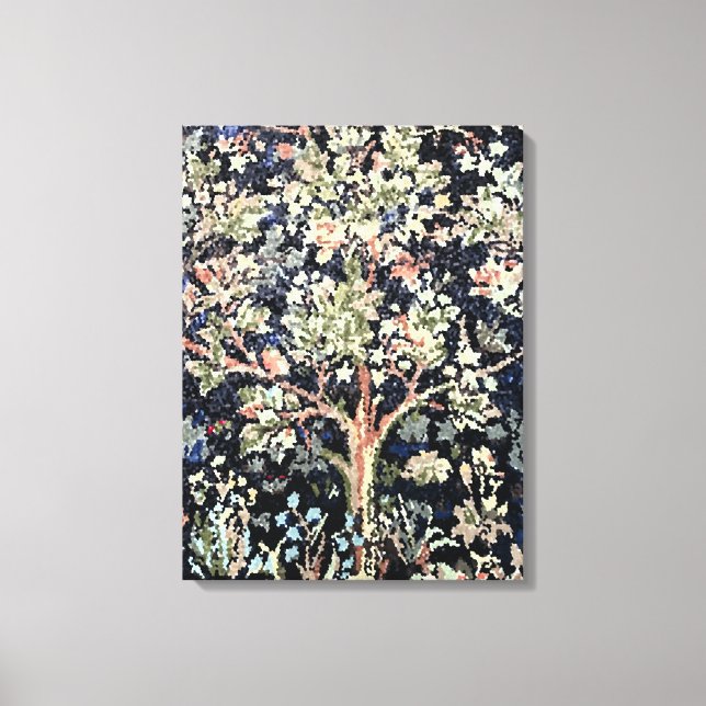 William Morris Tree of Life Stretched Canvas Print (Front)